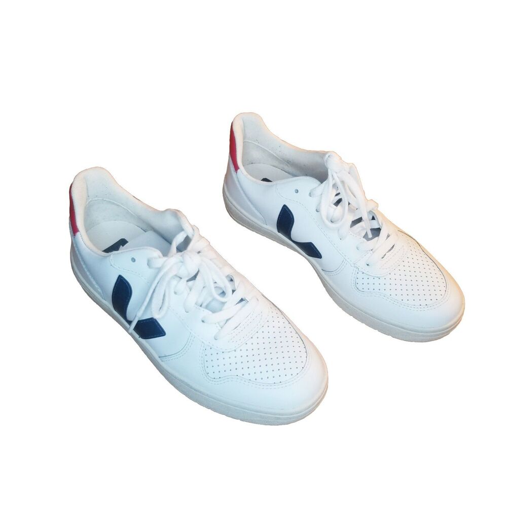 Veja V-10 Nautico Women's Size 8 White Leather Classic Casual Shoes Sneakers - Picture 4 of 6